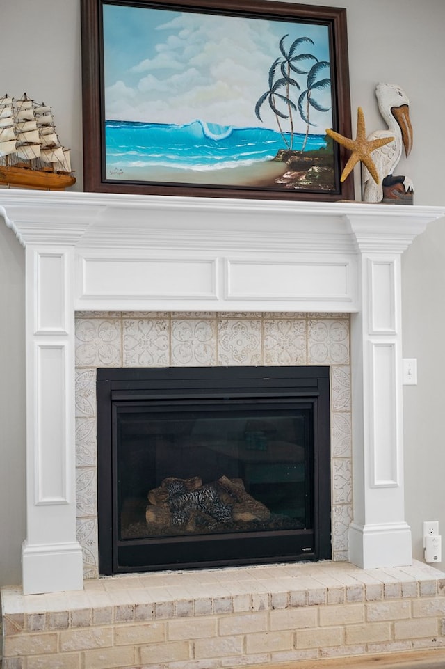 details with a fireplace