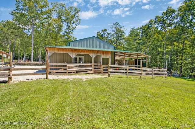 view of horse barn