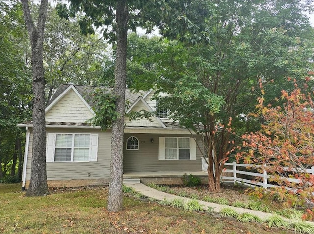 view of front of property with fence