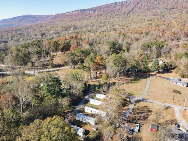 aerial view featuring a mountain view