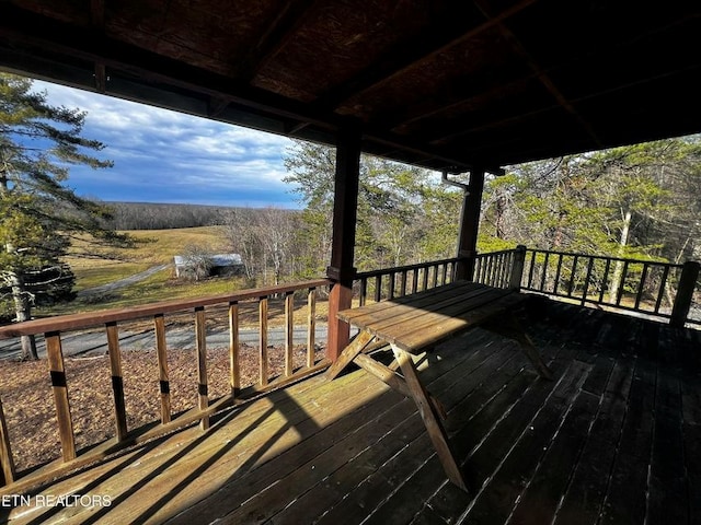 view of wooden deck