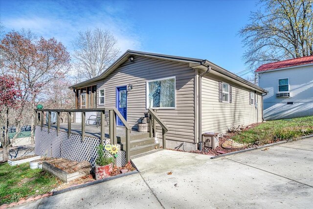 view of front of home with a patio