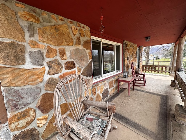 view of patio / terrace with a porch