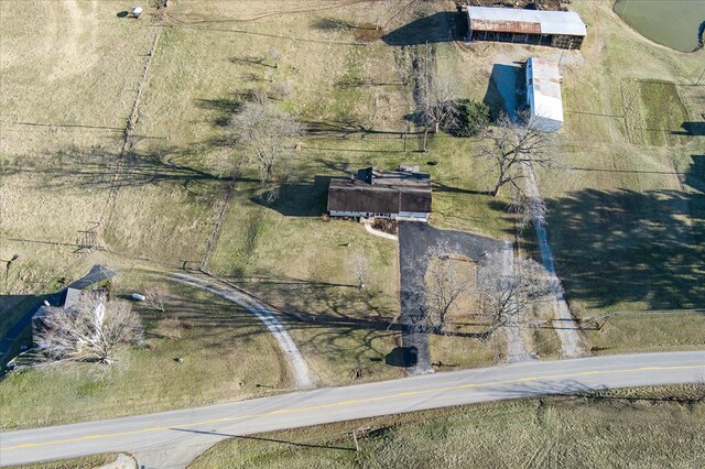 bird's eye view with a rural view