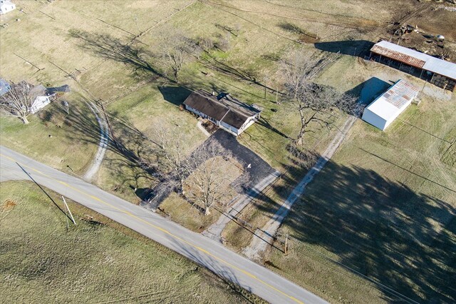 drone / aerial view featuring a rural view