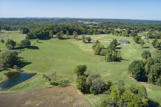 drone / aerial view featuring a rural view