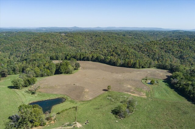 bird's eye view featuring a view of trees