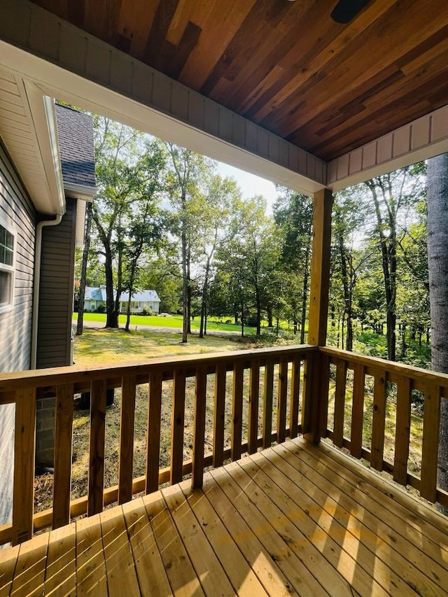 view of wooden deck