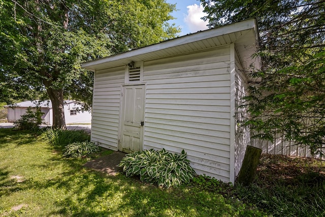 view of shed