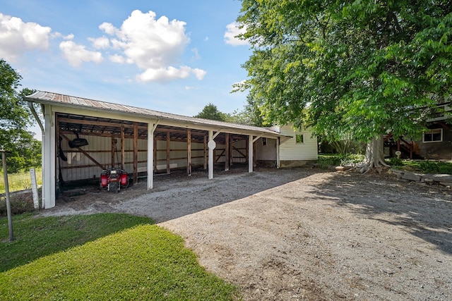 view of stable