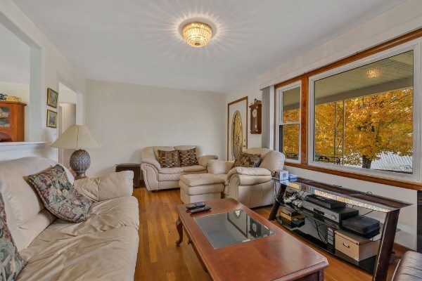 living room with light wood finished floors