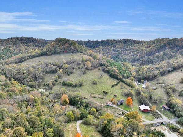 aerial view featuring a forest view