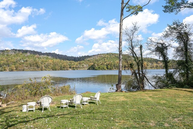 property view of water featuring a view of trees