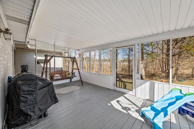 view of sunroom