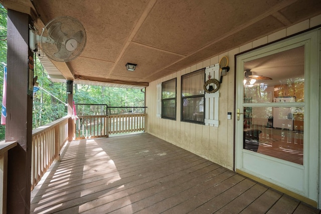 wooden deck featuring a porch