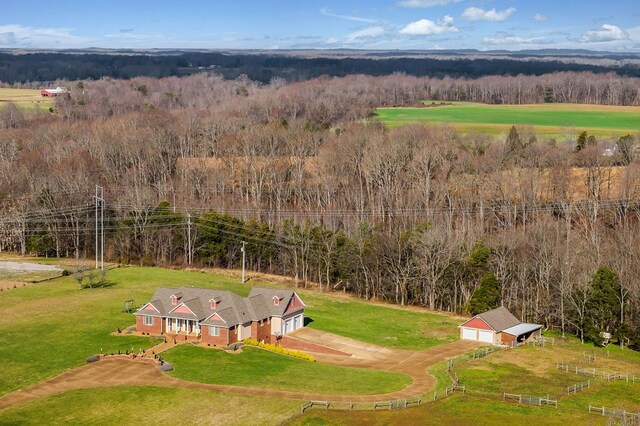 aerial view with a view of trees