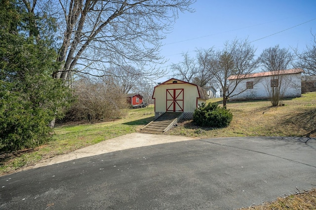 view of shed