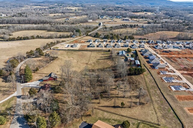 aerial view with a residential view