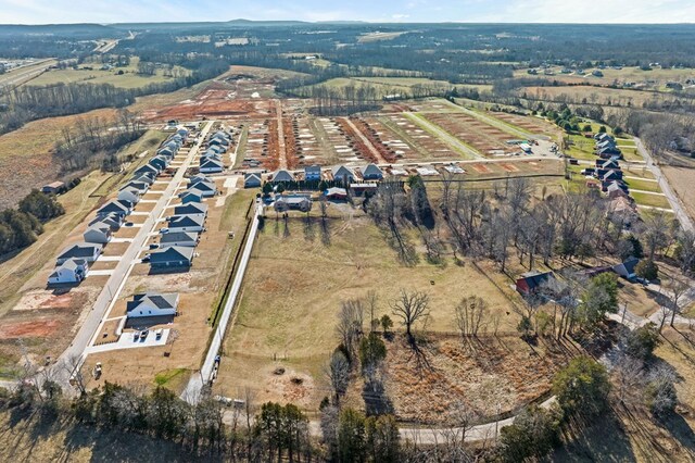 aerial view featuring a rural view