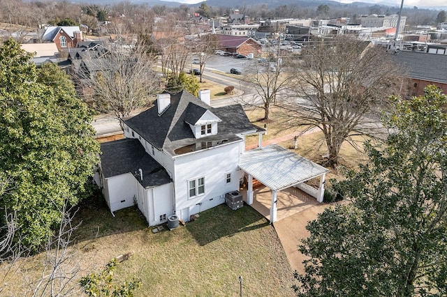 aerial view with a residential view