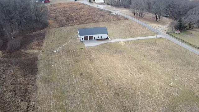 aerial view with a rural view