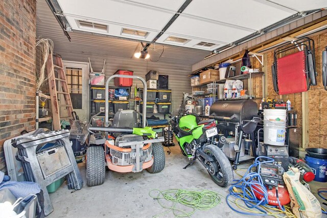 garage featuring visible vents