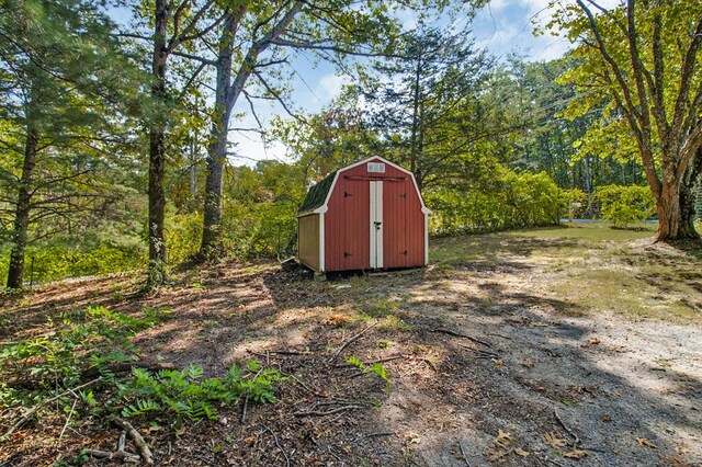 view of shed