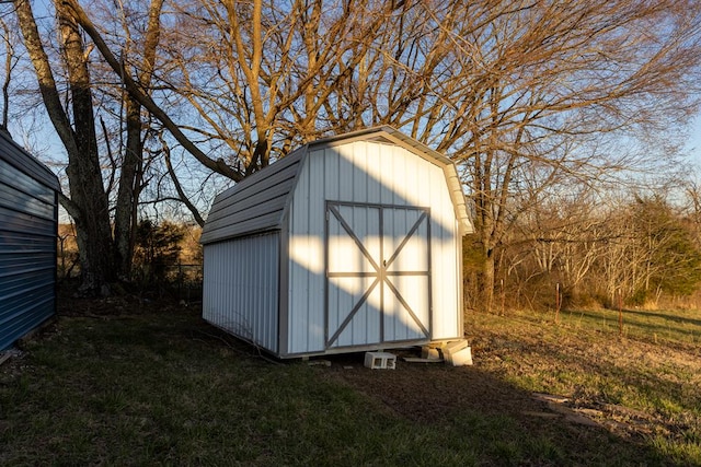 view of shed