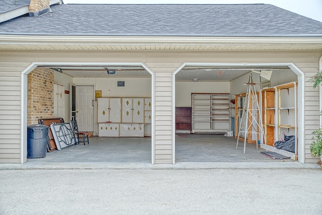 garage with driveway