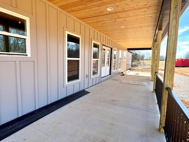 view of patio with covered porch