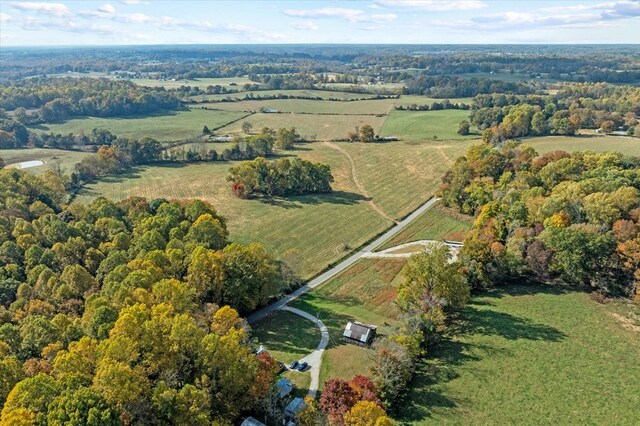 aerial view with a rural view