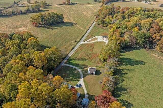 bird's eye view featuring a rural view