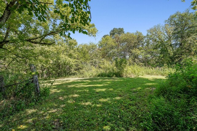 bird's eye view featuring a view of trees