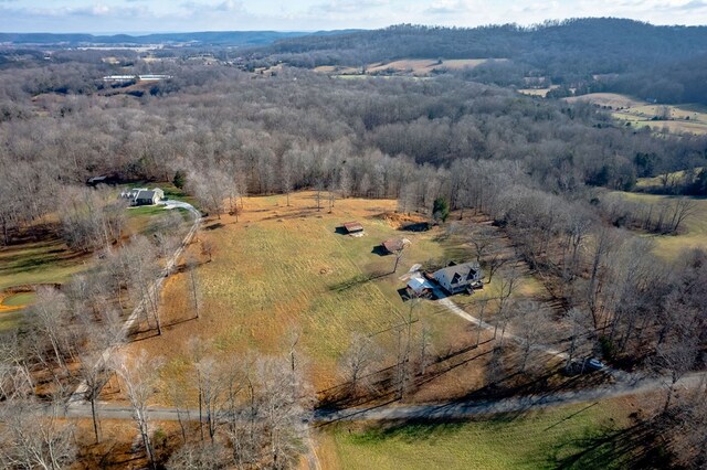 drone / aerial view with a rural view