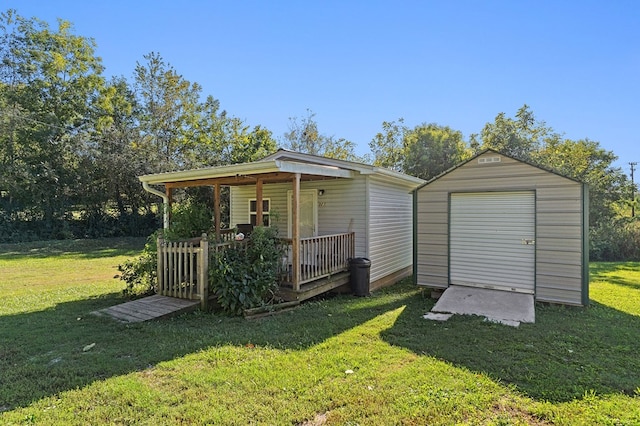 view of shed