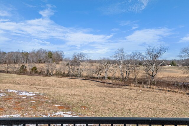 view of yard with a rural view