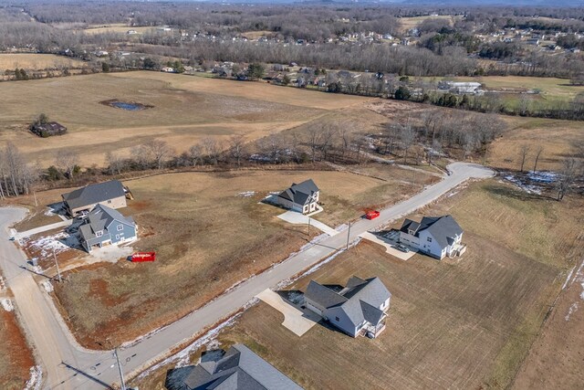 aerial view featuring a rural view