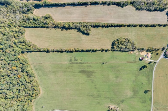 bird's eye view featuring a rural view