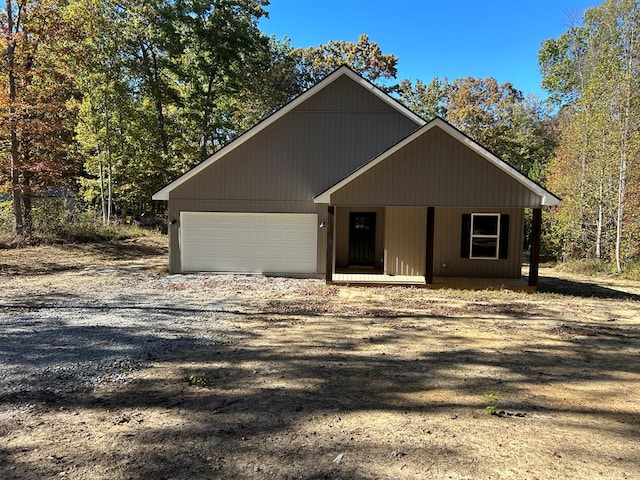 rustic home with dirt driveway