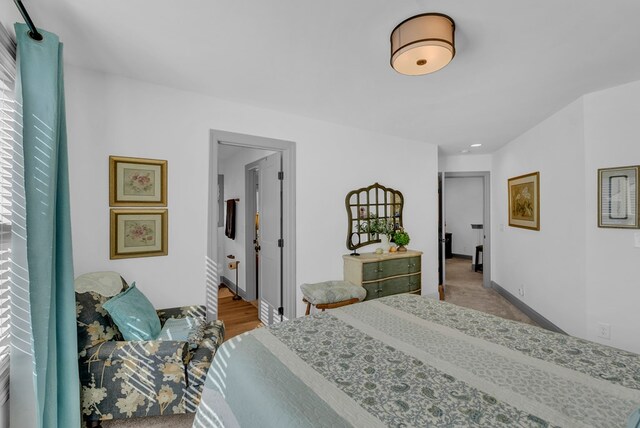 bedroom with baseboards