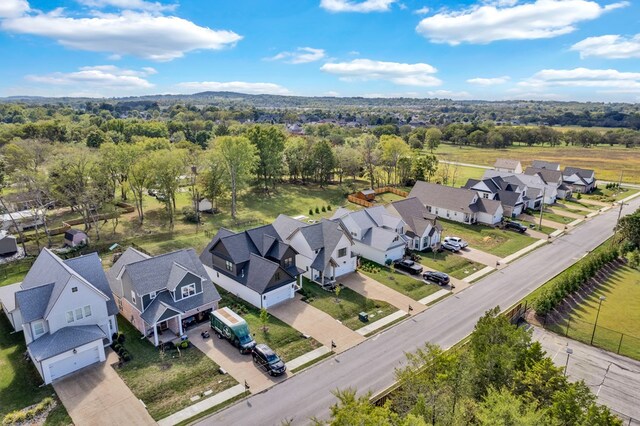 aerial view with a residential view