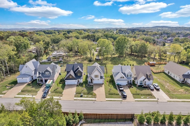 bird's eye view with a residential view