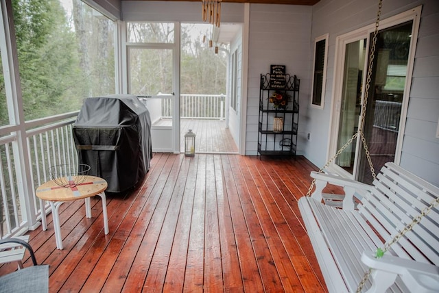 view of sunroom / solarium