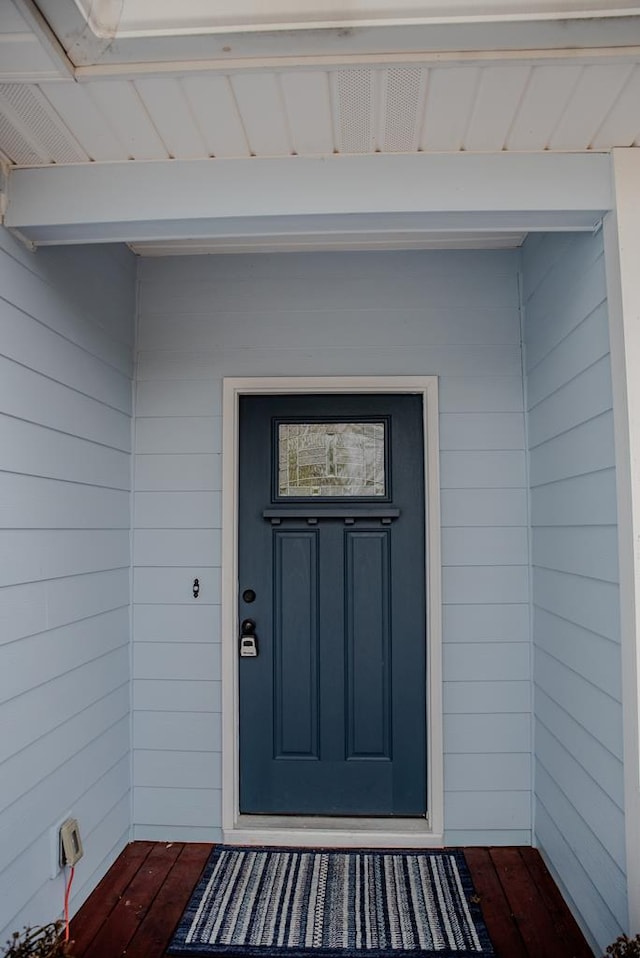 view of doorway to property