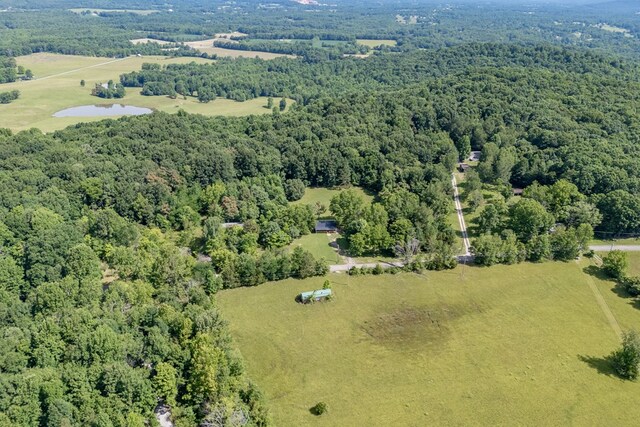 bird's eye view with a view of trees