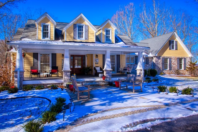 view of front of house featuring covered porch