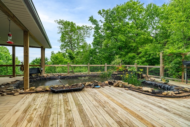 view of wooden terrace