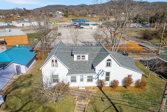 aerial view featuring a residential view