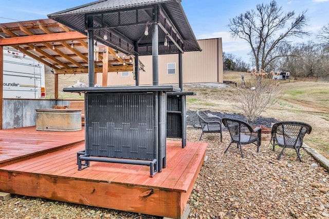 view of wooden deck