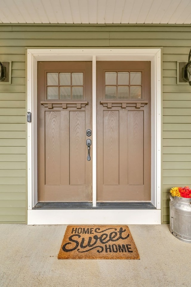 view of doorway to property